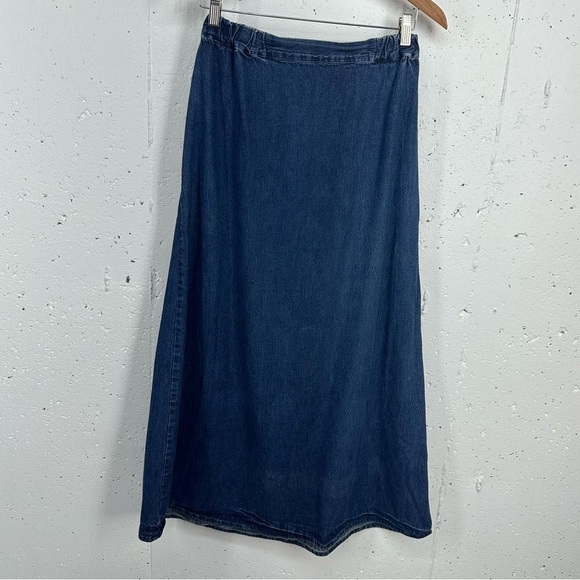 CP Shades Women’s size Medium Blue Denim Jean Maxi Skirt - Picture 7 of 16